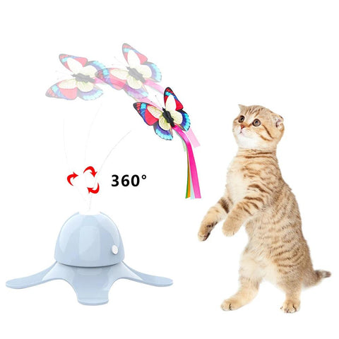 WhirlWing Cat Toy – Electric Rotating Butterfly for Fun & Exercise!