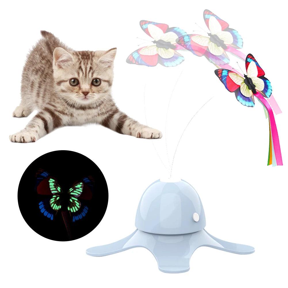 WhirlWing Cat Toy – Electric Rotating Butterfly for Fun & Exercise!