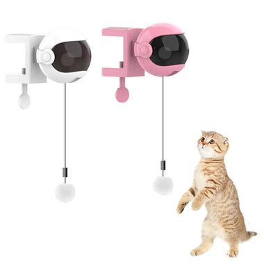 FlutterFun Electric Cat Toy – Interactive Yo-Yo Teaser with Rotating Lifting Ball! - playtechtoy