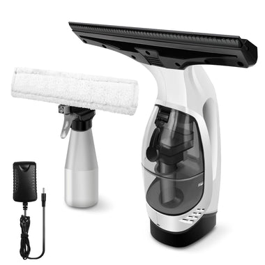 Cordless Window Vacuum Cleaner – Rechargeable 28cm Squeegee with 150ml Tank - playtechtoy