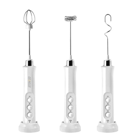 3-in-1 Wireless Electric Milk Frother – Cappuccino Whisk & Foam Maker