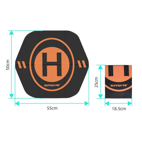 55cm Foldable Drone Landing Pad – Double-Sided Leather for DJI Mavic & Mini