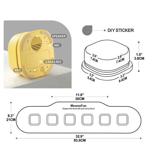 Talking Dog Buttons Set – Train Your Dog to Speak with Mat & Manual!