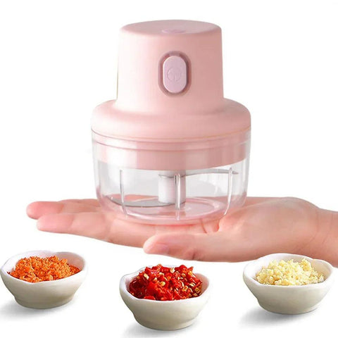 Mini Electric Food Chopper – USB Portable Garlic Press & Kitchen Masher (100/250ml)