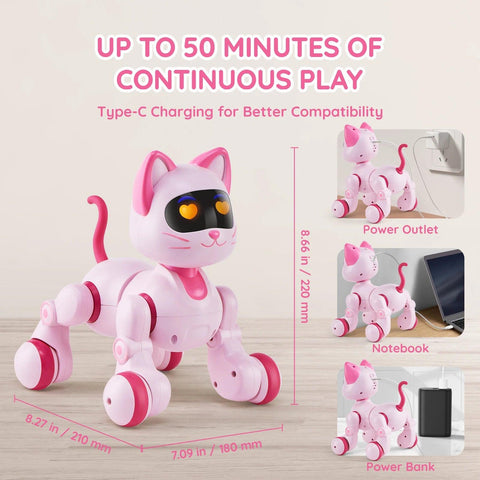 Intelligent Robot Cat – Programmable Toy with Voice Command & Touch-Sense Music