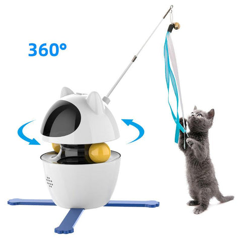 PawCraze 3-in-1 Cat Toy – Ball, Feather, Laser & Auto-Chase Fun!