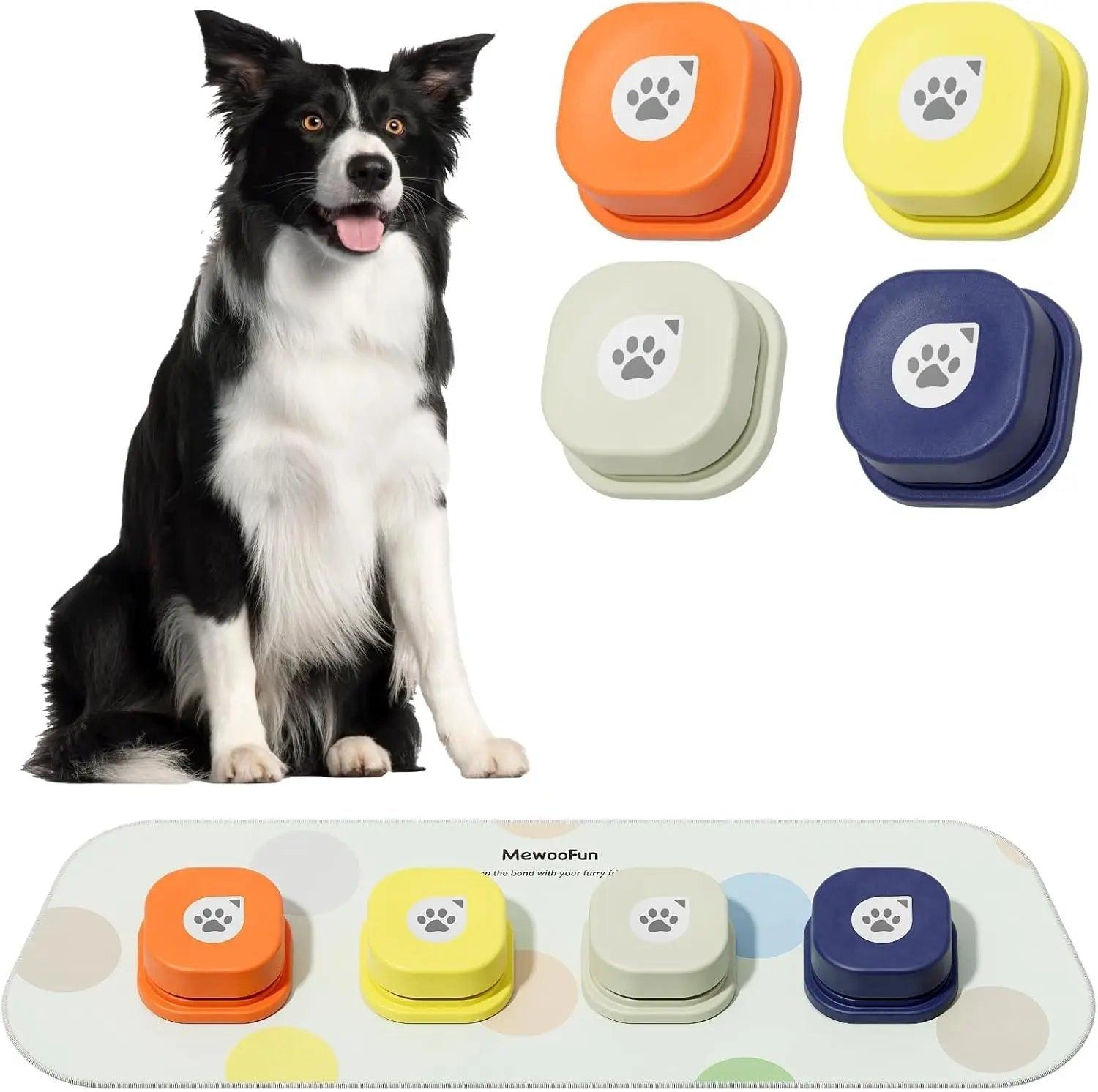 Talking Dog Buttons Set – Train Your Dog to Speak with Mat & Manual!