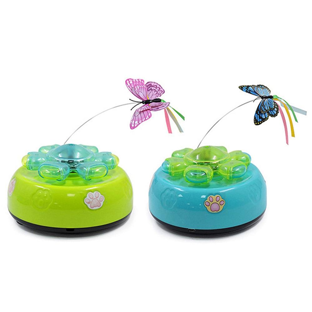 FlutterFly Interactive Cat Toy – Automatic Butterfly with Lights & Rechargeable Battery!