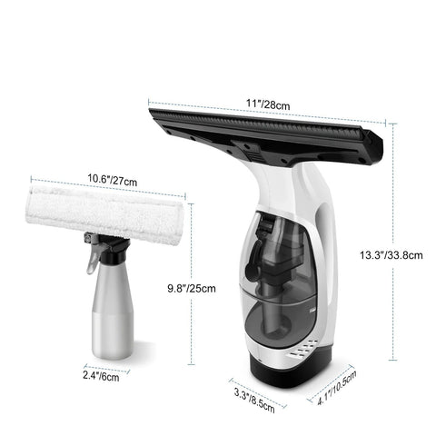 Cordless Window Vacuum Cleaner – Rechargeable 28cm with 150ml Tank