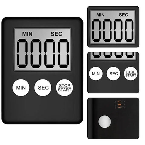 Magnetic Digital Kitchen Timer – LED Display with Loud Alarm for Cooking & Boiling