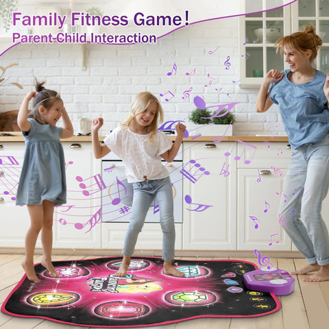 Outdoor Dance Mat for Kids | 27 Levels, LED Lights, Bluetooth, 5 Music Modes