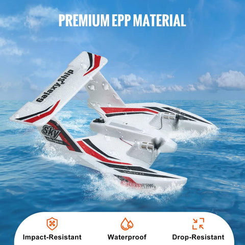 EPP Foam RC Plane – 2.4G 3CH Sea & Air Glider, Water-Land Flying Toy for Boys